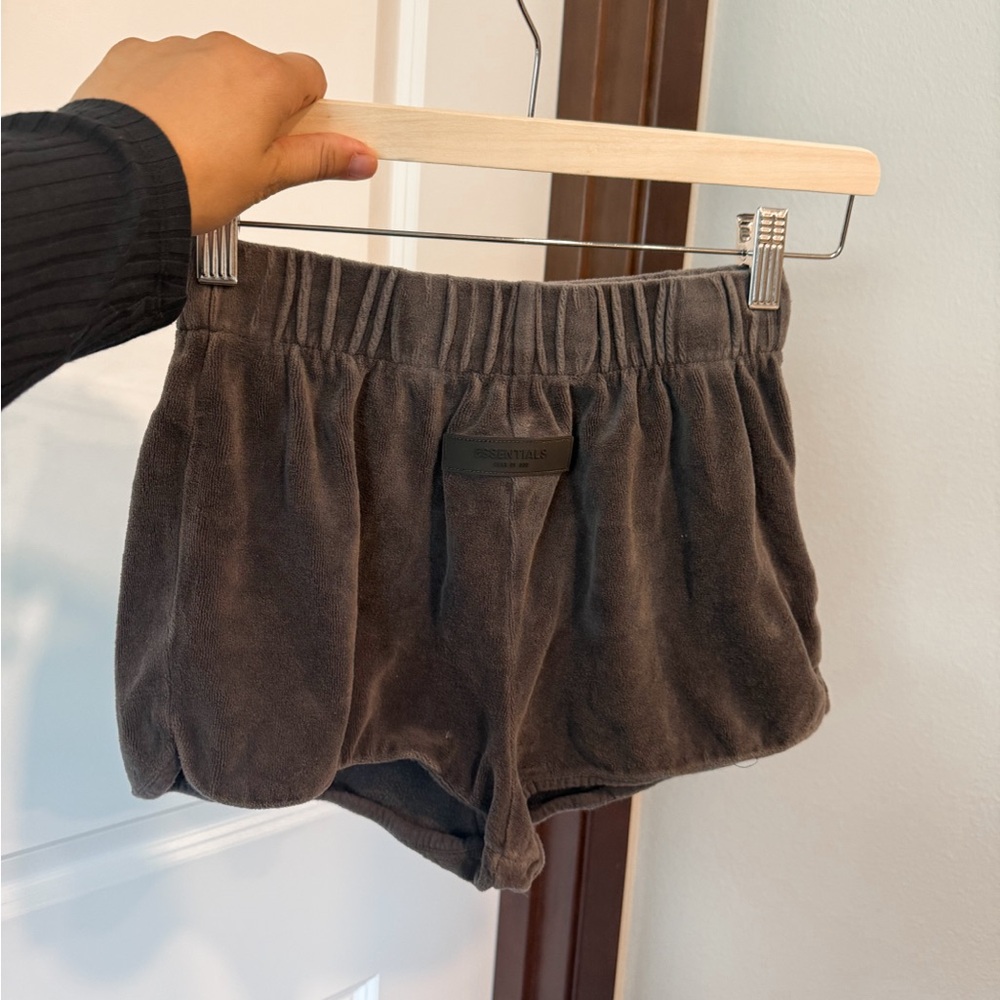 Essentials Charcoal Terry Cloth Shorts